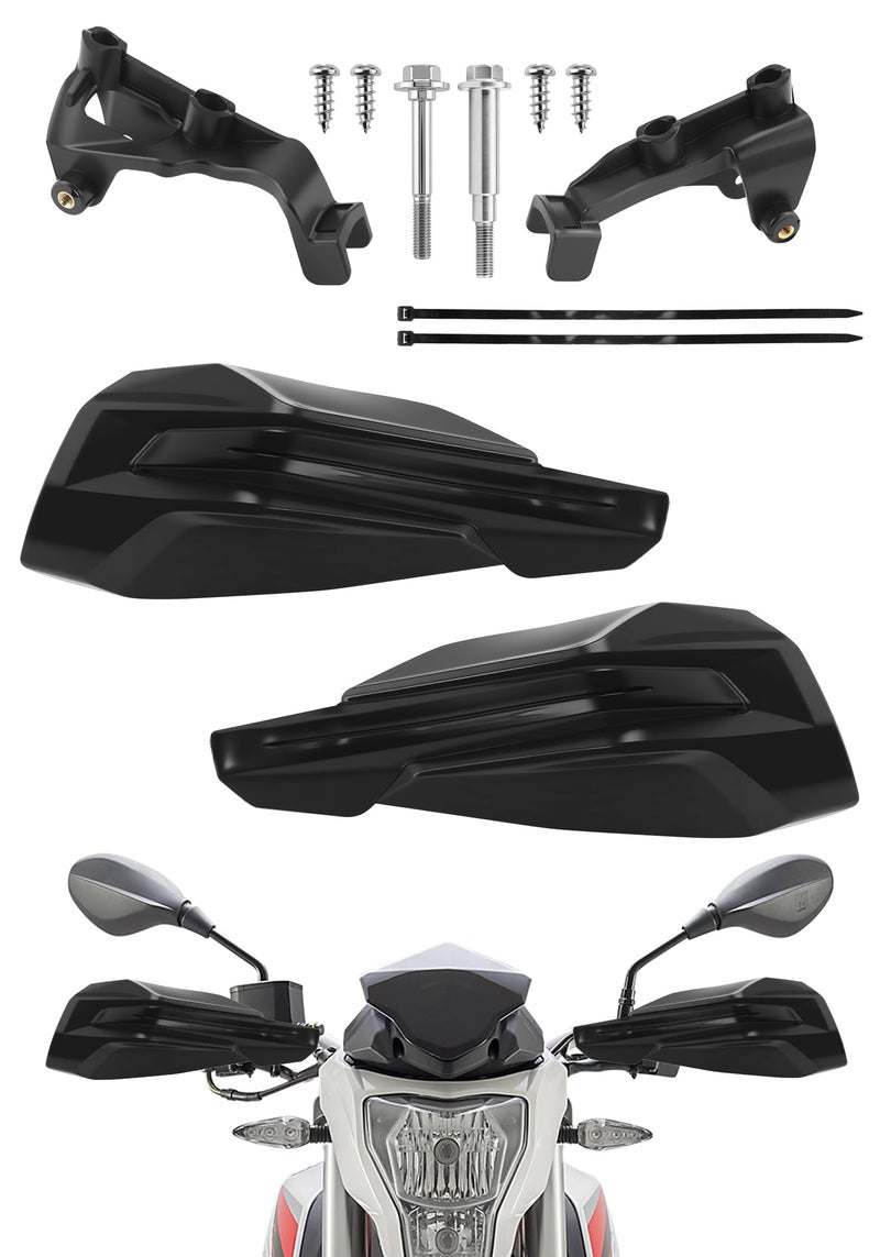PRO CAKEN Universal Dirt Bike Handguards Motorcycle Hand Guards Plastic Bracket for SX SXF EXCF XCW XCF XC 50 60 85 125 150 250 350 450 500 20172021 Black - Image 3