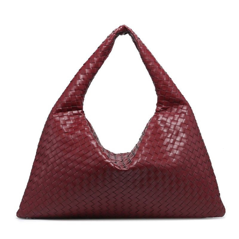 Explosions Woven Super Large Capacity Underarm Bag Solid Color Shoulder Bag Women'S Hand Bag - Image 4