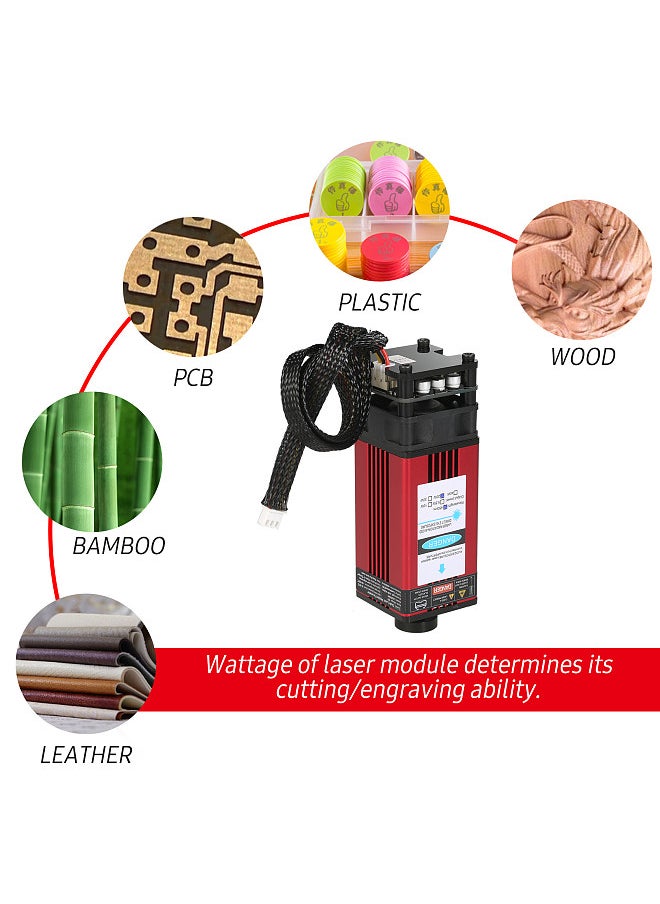 Generic 20W Laser Module 450nm Engraving Laser Head Adjustable Focal Length High Precision Engraving Plastic Leather Wood Acrylic for Laser Engraving Machine CNC Router Cutting Machine  - Image 2