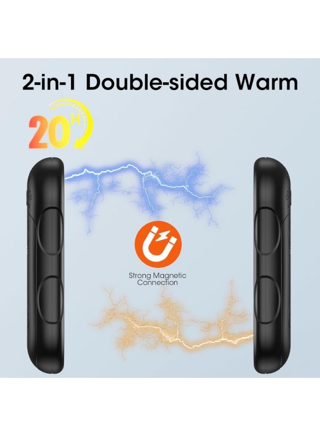 مدفئات يدوية قابلة لإعادة الشحن، مدفأة يدوية كهربائية 2 في 1، مدفئات جيب محمولة 6000 مللي أمبير في الساعة، تدفئة آمنة على الوجهين، هدايا شتوية إلكترونية للرجال والنساء والأطفال، الجولف، الأنشطة الخارجية - Image 3