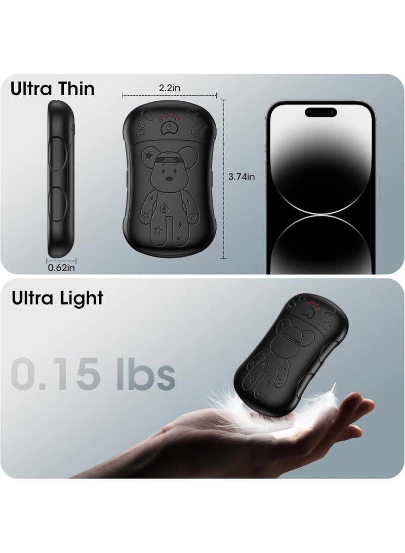 مدفئات يدوية قابلة لإعادة الشحن، مدفأة يدوية كهربائية 2 في 1، مدفئات جيب محمولة 6000 مللي أمبير في الساعة، تدفئة آمنة على الوجهين، هدايا شتوية إلكترونية للرجال والنساء والأطفال، الجولف، الأنشطة الخارجية - Image 4