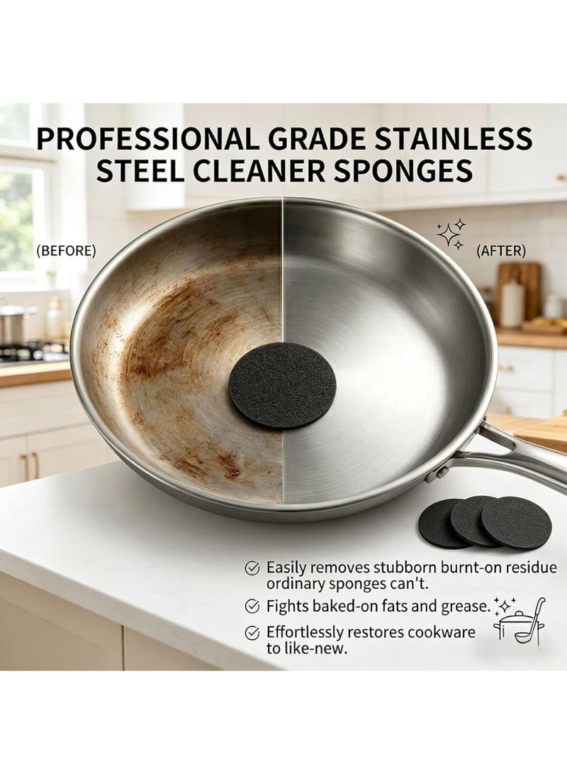 saykfoe 3Pcs Steel Sponge, Steel Sponge for Stainless Steel Pans, Non-Scratch Heavy Duty Kitchen Sponge, Durable Stainless Steel Surface Cleaning Tool - Image 2