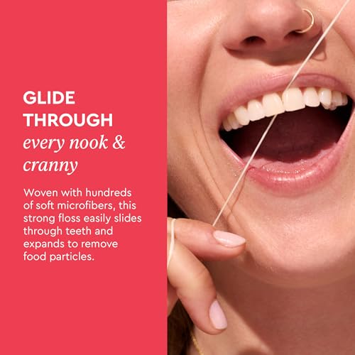 Boka Strawberry Mango Expandable Woven Dental Floss, Made from Natural Vegetable Wax, Teflon-Free, 30 Yards of Waxed Floss (Pack of 1) - Image 4