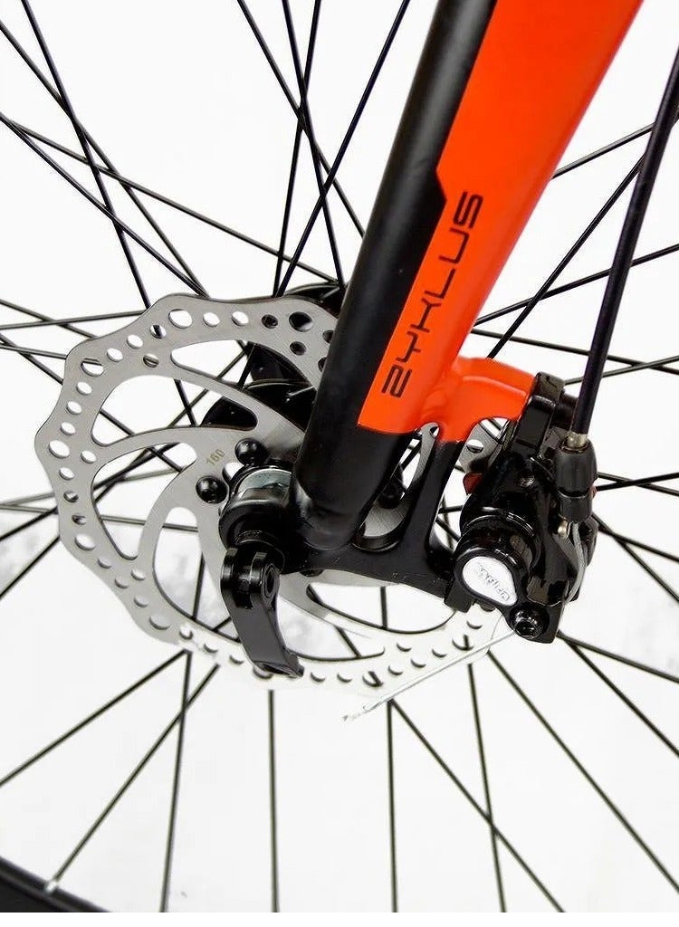 ZYKLUS Zyklus 700c Hybrid Bike | 27.5 Inch Wheel Size | 21 Speed | Red Black Color  - Image 2