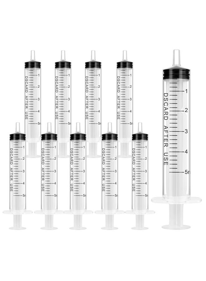 OFFCUP 10Packs 5ml/cc Plastic Syringe Small Measuring Syringes Tools for Oral, Scientific Labs, Measuring, Watering, Refilling, Pets Feeding( No Needle) - Image 1