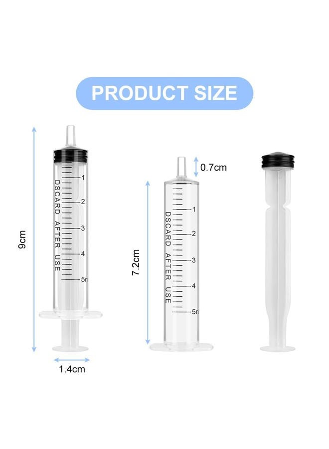 OFFCUP 10Packs 5ml/cc Plastic Syringe Small Measuring Syringes Tools for Oral, Scientific Labs, Measuring, Watering, Refilling, Pets Feeding( No Needle) - Image 2