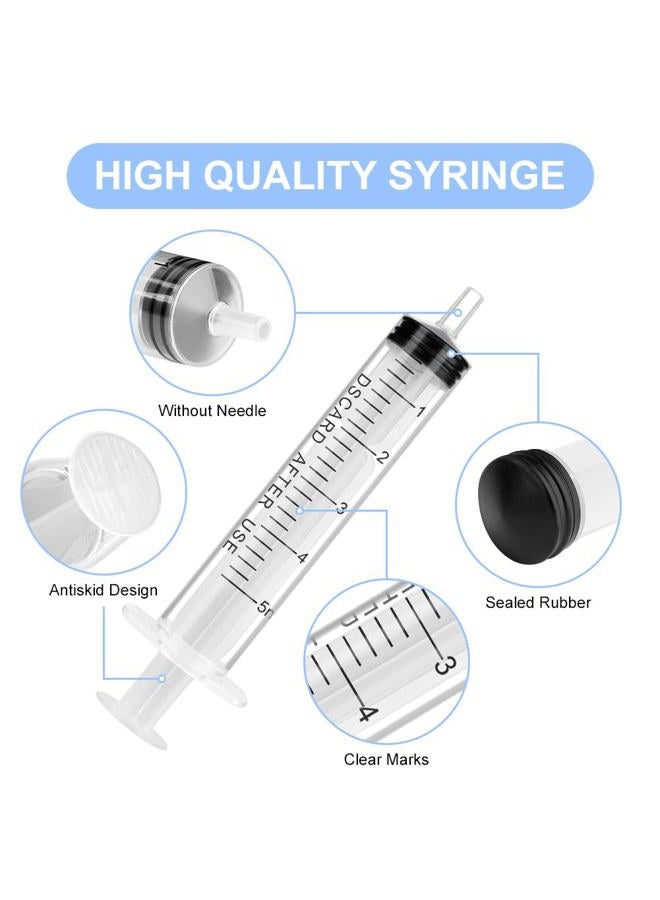 OFFCUP 10Packs 5ml/cc Plastic Syringe Small Measuring Syringes Tools for Oral, Scientific Labs, Measuring, Watering, Refilling, Pets Feeding( No Needle) - Image 3