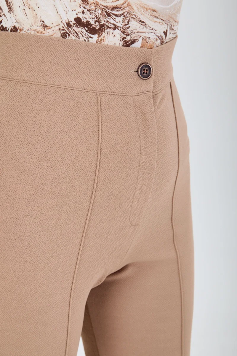 Tofisa 24127-VIZON High Waist Wide Leg Trousers