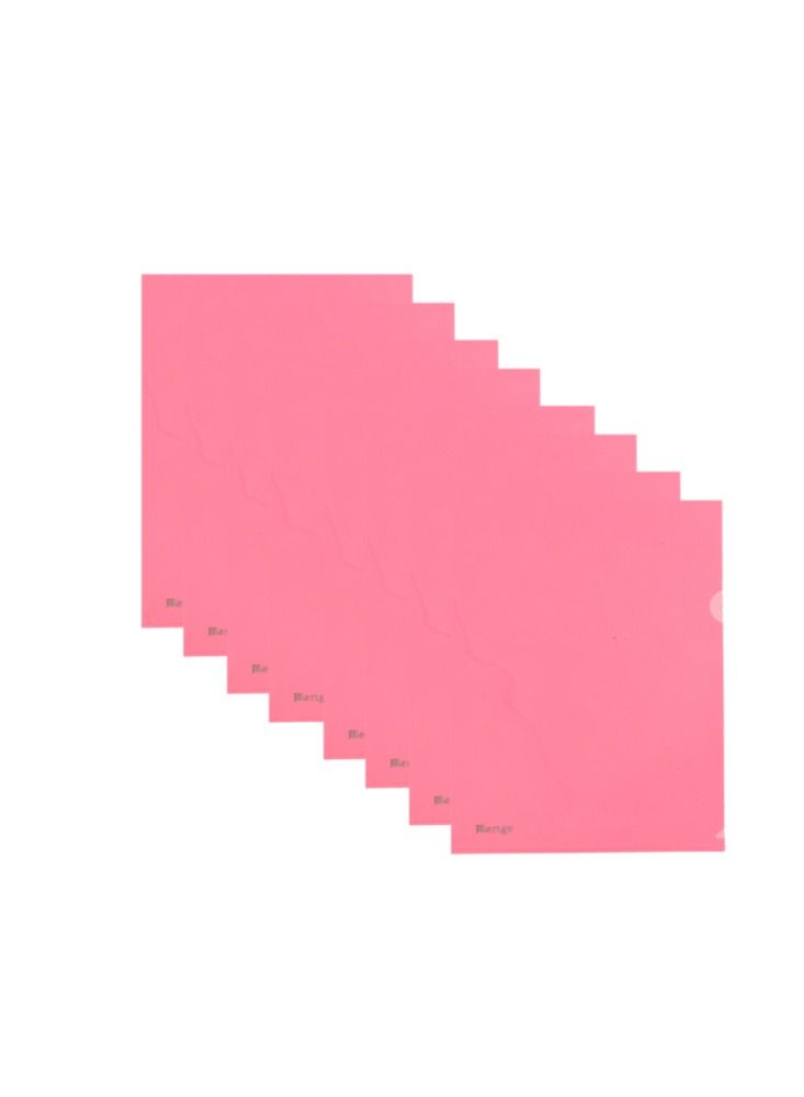 12 Pieces A4 Plastic Transparent L-type sleeve Folders Red - Image 2