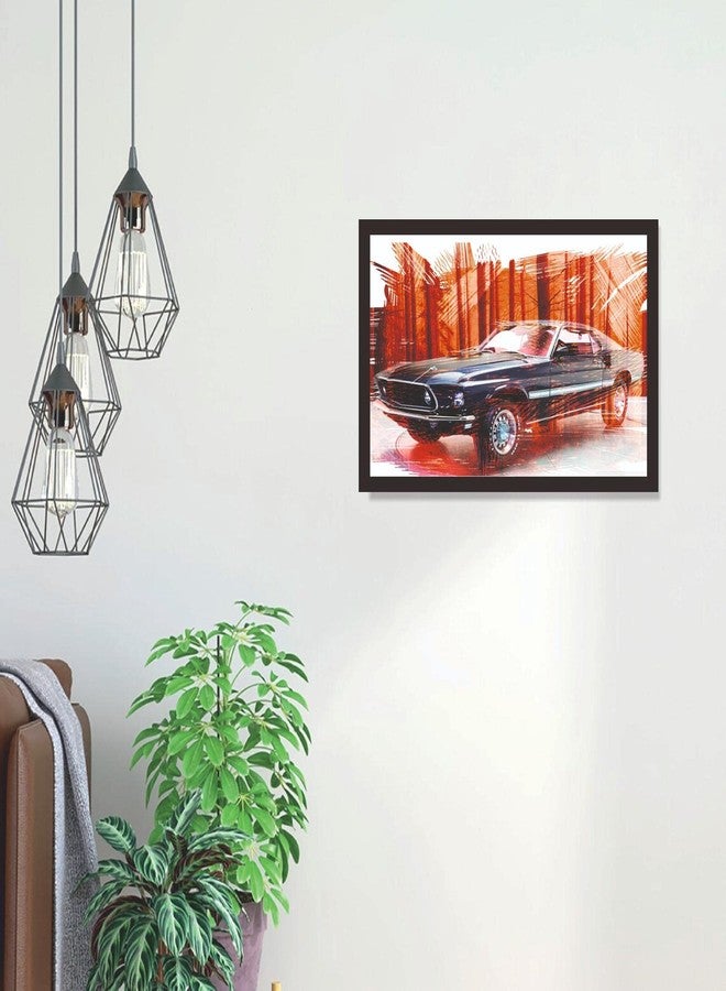 Mad Masters Vintage Car Framed Photo, Vehicle Wall Hanging Home Decor Painting for Living Room & Bedroom Decoration (18 x 12 Inch,Paper) - Image 4