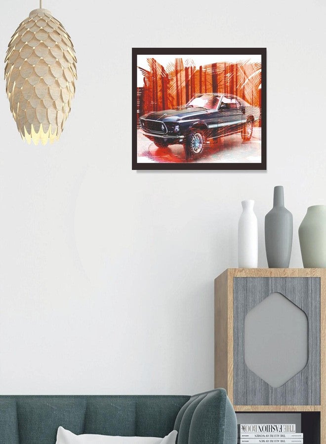 Mad Masters Vintage Car Framed Photo, Vehicle Wall Hanging Home Decor Painting for Living Room & Bedroom Decoration (18 x 12 Inch,Paper) - Image 5
