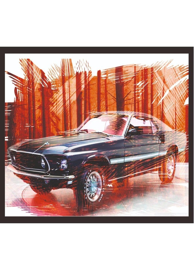 Mad Masters Vintage Car Framed Photo, Vehicle Wall Hanging Home Decor Painting for Living Room & Bedroom Decoration (18 x 12 Inch,Paper) - Image 1