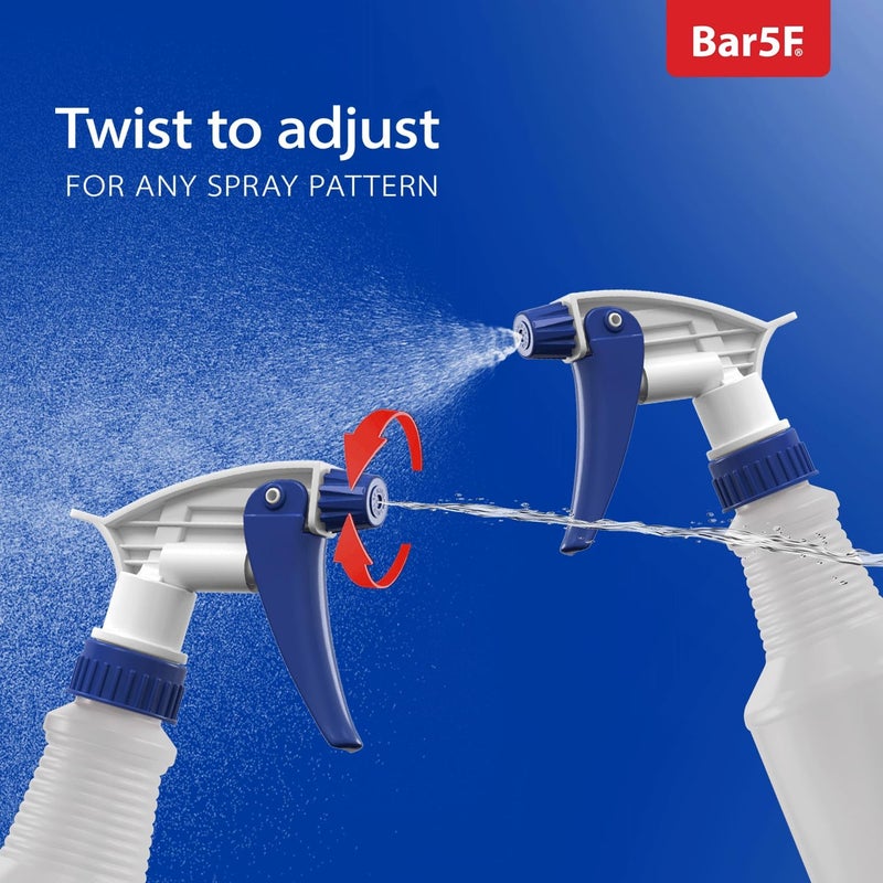 Bar5F Set of 4 Premium Empty 16 oz Spray Bottles, NBR Gasket - Superior Hydrocarbon Resistance - Ideal for Auto Detailing & Industrial Cleaning - Image 5
