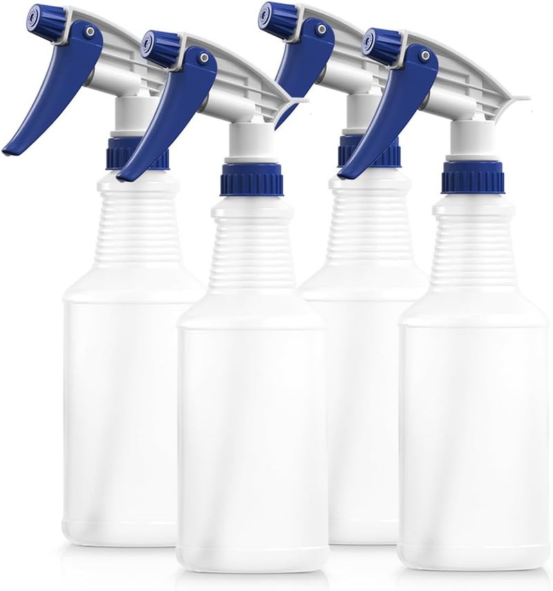 Bar5F Set of 4 Premium Empty 16 oz Spray Bottles, NBR Gasket - Superior Hydrocarbon Resistance - Ideal for Auto Detailing & Industrial Cleaning - Image 1