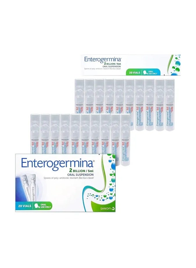 ENTEROGERMINA - Enterogermina Probiotic Oral Suspension 2 Billion/5ml Vials 20's - Image 1