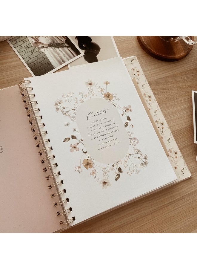 بيتشلي مجلة الحمل Peachly - كتاب حمل من الكتان لتسجيل كل مرحلة مهمة - مستلزمات الحمل الأساسية - مذكرات حمل تذكارية للأمهات لأول مرة والأمهات ذوات الخبرة - Image 3