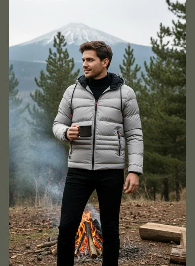 Buratti Buratti Hooded Pocket Slim Fit Puffer Jacket Men's JACKET 6490001