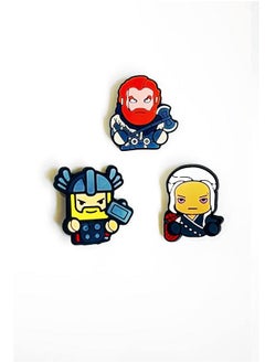 3 Pieces PVC Game Of Thrones Crotoons  Design Brooch