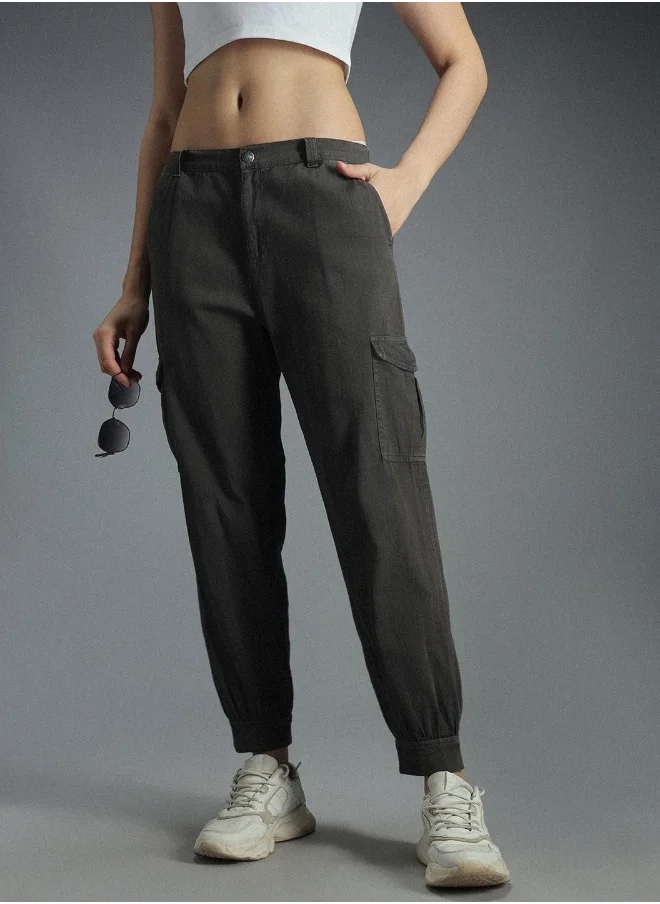 هاي ستار Women Grey Trousers