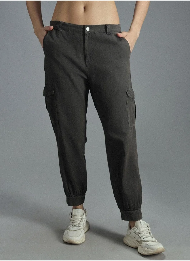 هاي ستار Women Grey Trousers