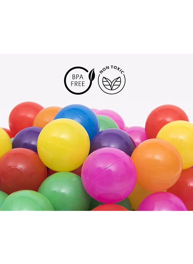 SKY-TOUCH 100 Pieces Each Pack Of Soft And Colorful Plastic Ocean Balls Ideal To Fill Indoor And Outdoor Playpen Ball Pits And Playhouse For Babies Toddlers And Kids (Item Diameter:5.5Cm) - Image 5