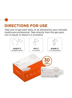 Healthycell Focus + Recall, Brain Boost Supplement Liquid Gel, Nootropics for Focus, Memory, Concentration, Alertness, Brain Health, Phosphatidylserine, Theanine, MCT, Omega 3, MICROGEL (30 Gel Packs)  - Image 4