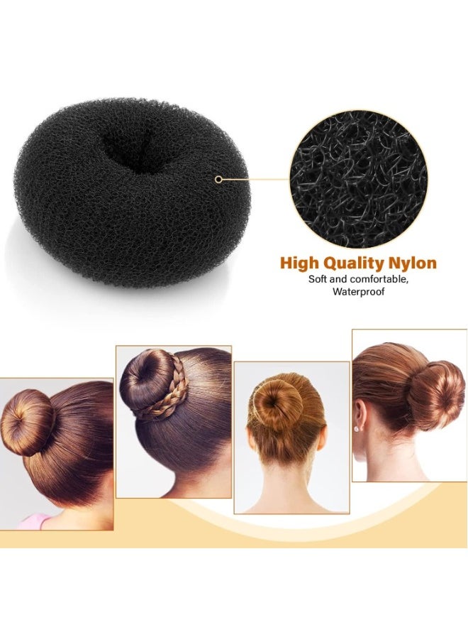 globalstar Globalstar Ladies' Donut Hair Bun Black 6 Inches - Easy & Stylish Updos  - Image 3