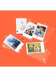 ONE WALL ONE WALL Acrylic Fridge Magnetic Frame, Double Sided Photo Refrigerator Magnet Picture Frame for Fujifilm Instax Mini, 2.36 x 3.54 Inch, Pack of 5  - Image 3