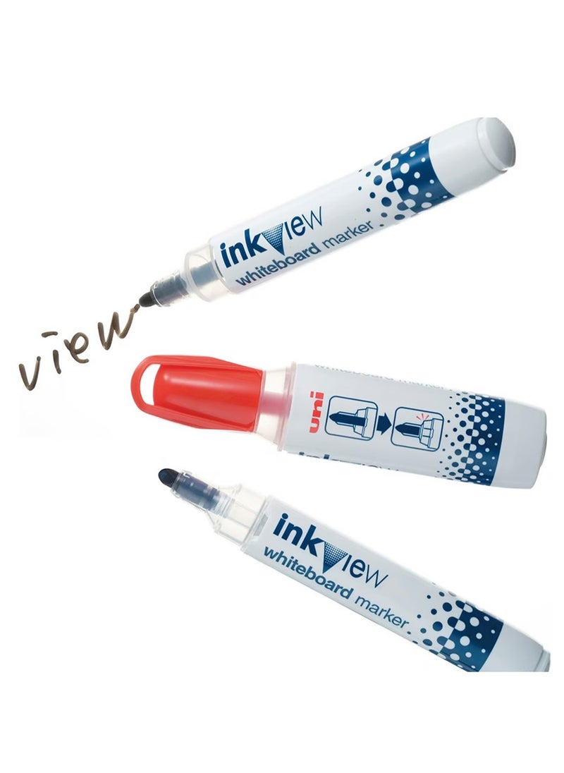 4-Piece Ink View Dry Erase Whiteboard Marker Bullet Tip Multicolour