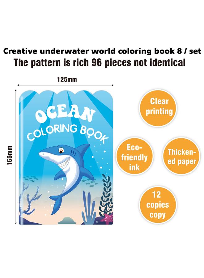 Bluejw New Underwater World Ocean Coloring Book Party Children's Birthday Cute Graffiti Coloring - Image 4