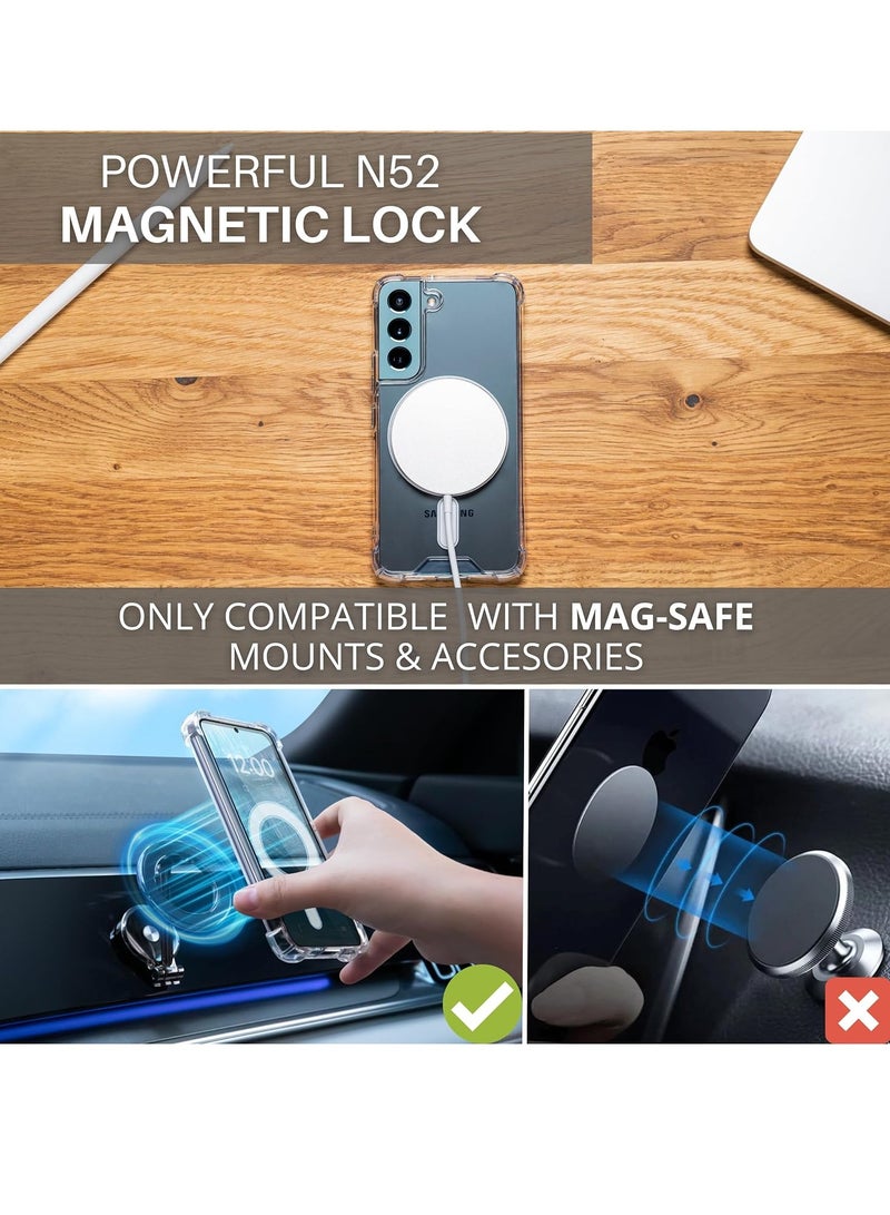 MIGOFAST Compatible for Samsung Galaxy S23 Plus Case 6.6 Inch Slim Thin Magnetic Case Shock Absorption Anti-Scratch Hard Back Crystal Case Cell Phone Cover Compatible with Samsung Galaxy S23 Plus Case - Image 2