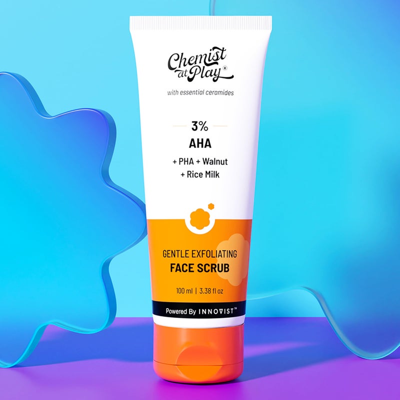 Chemist At Play Gentle Exfoliating Face Scrub with Mandelic Acid & Walnuts | Removes Dead Skin & Blackheads | Detans |Gives Instant Glow| Face Scrub for Women & Men | 100ml - Image 2