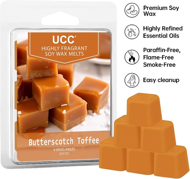 UCC Plant Based All Natural Wax Melts, Highly Scented Essential Oils Fragrances, Long Lasting Premium Soy Scented Melts Cubes, Wax Melts Tarts, Colored Wax Melt - 4 Pack - Image 3