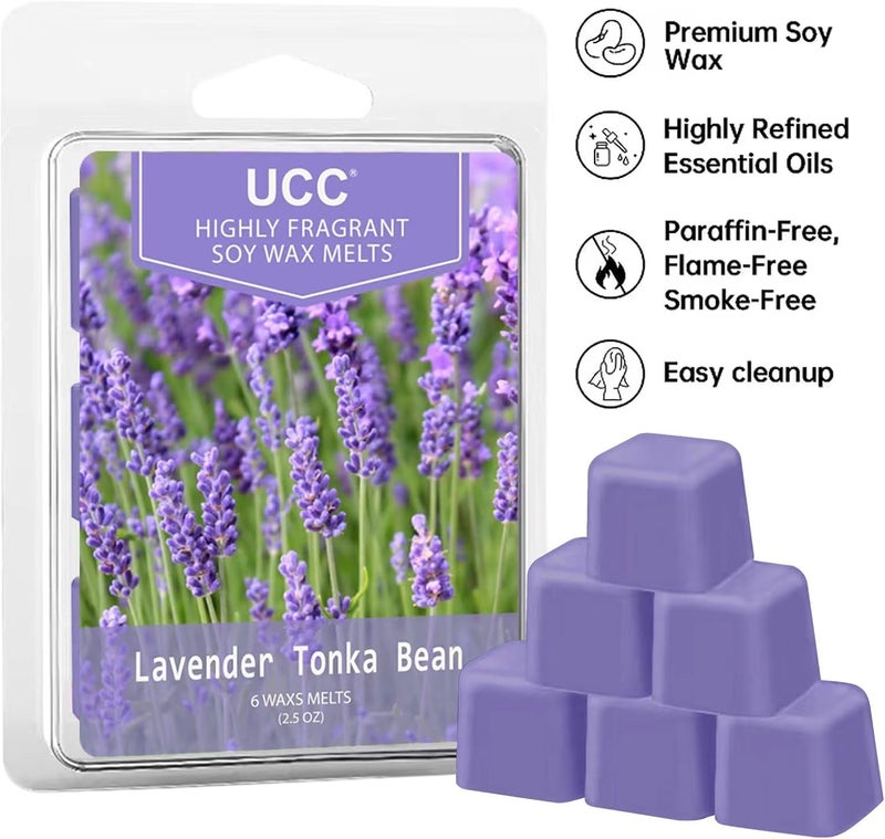 UCC Plant Based All Natural Wax Melts, Highly Scented Essential Oils Fragrances, Long Lasting Premium Soy Scented Melts Cubes, Wax Melts Tarts, Colored Wax Melt - 4 Pack - Image 2