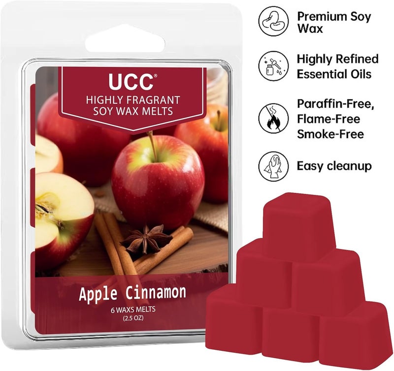 UCC Plant Based All Natural Wax Melts, Highly Scented Essential Oils Fragrances, Long Lasting Premium Soy Scented Melts Cubes, Wax Melts Tarts, Colored Wax Melt - 4 Pack - Image 4