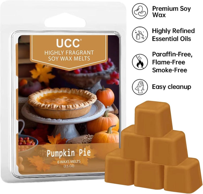 UCC Plant Based All Natural Wax Melts, Highly Scented Essential Oils Fragrances, Long Lasting Premium Soy Scented Melts Cubes, Wax Melts Tarts, Colored Wax Melt - 4 Pack - Image 5