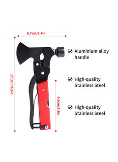 Excefore Multitool Hammer Camping Gear Multitool Portable 13 in1 Multi Tool Gadgets for Men Camping Accessories Survival Gear with Axe Hammer Plier Knife Bottle Opener for Outdoor Hunting Hiking  - Image 3