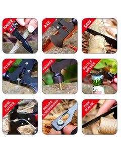 Excefore Multitool Hammer Camping Gear Multitool Portable 13 in1 Multi Tool Gadgets for Men Camping Accessories Survival Gear with Axe Hammer Plier Knife Bottle Opener for Outdoor Hunting Hiking  - Image 4