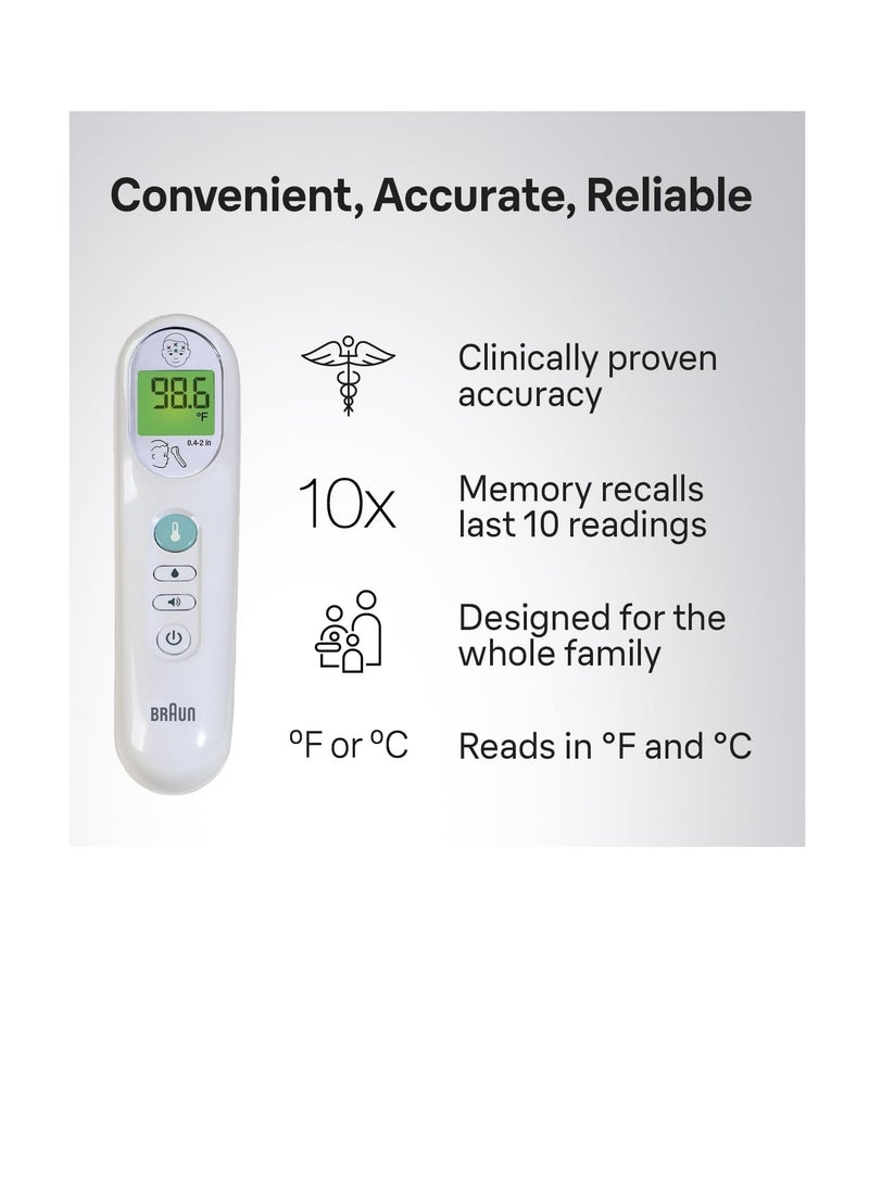 Generic - No Touch 3-in-1 Thermometer, Measures Forehead, Liquid and Food Temps, Professional Accuracy and Color Coded Fever Guidance for Babies, Kids, Toddlers and Adults, FSA and HSA Eligible - Image 1