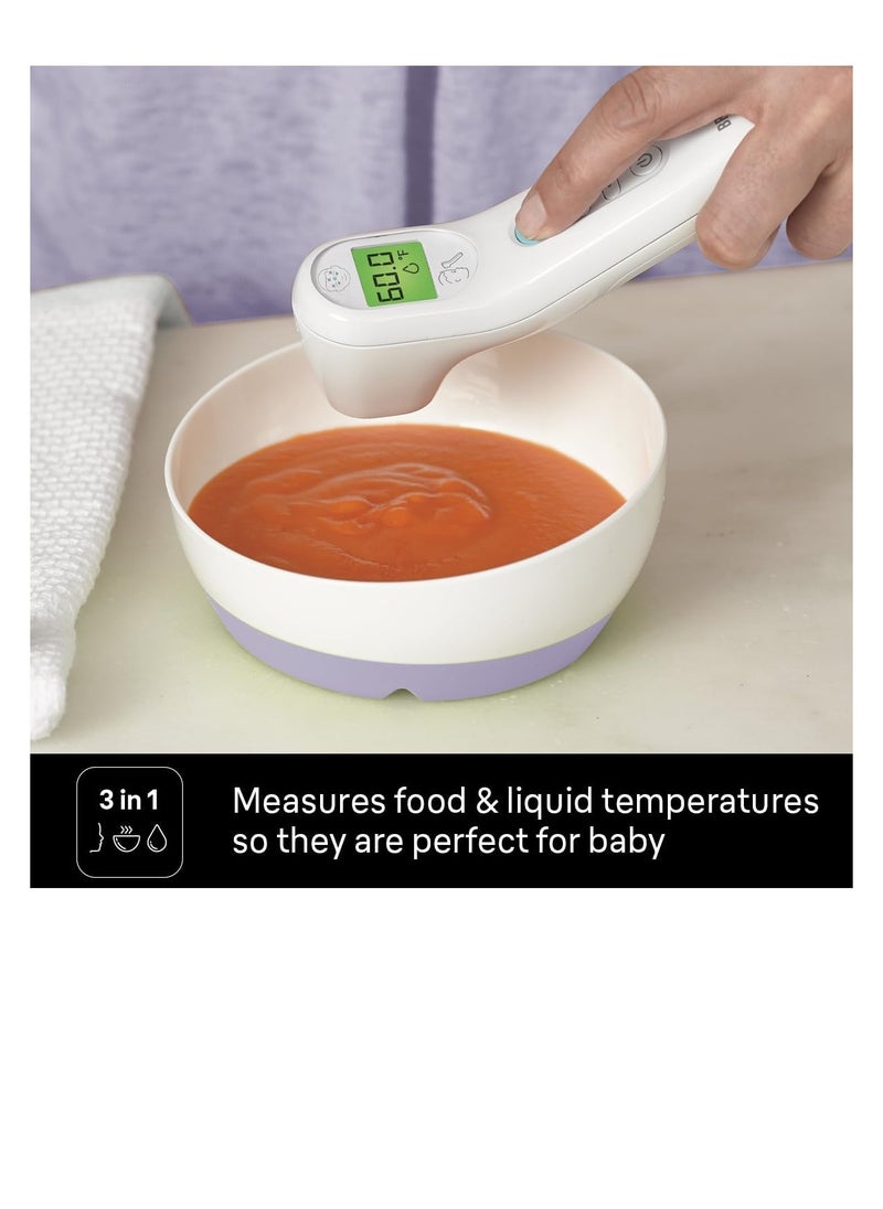 Generic - No Touch 3-in-1 Thermometer, Measures Forehead, Liquid and Food Temps, Professional Accuracy and Color Coded Fever Guidance for Babies, Kids, Toddlers and Adults, FSA and HSA Eligible - Image 1
