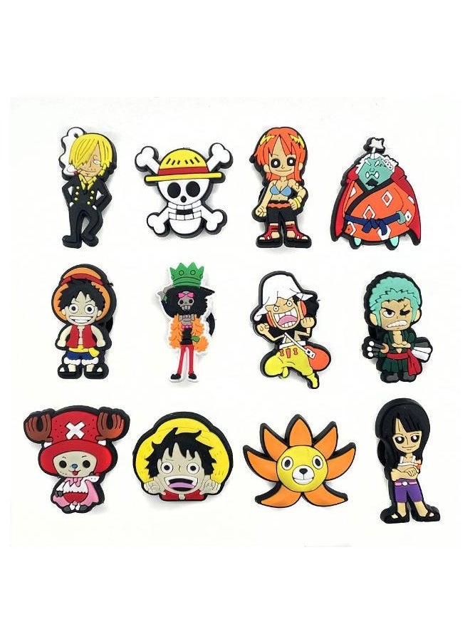 One Piece 12-Piece Crocs Shoe Decoration Charms,  for Kids Boys Girls Men Women Party Favor  - Image 1