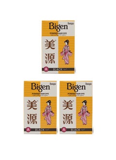 3 PIECES OF Dye Powder Black Powder for Hair Color 3 X 6g