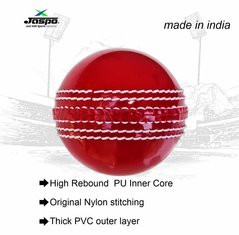 jaspo IncrediBall Soft T20 Cricket Training Balls - Pack of 6 Indoor/Outdoor Play and Cricket Practice (229 cm Circumference), PVC Material, Colour-Red - Image 3