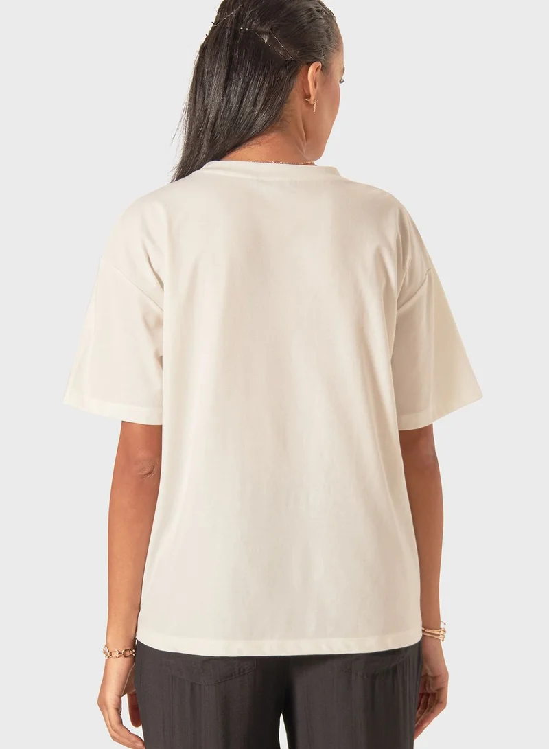 Iconic Crew Neck Embellished T-Shirt