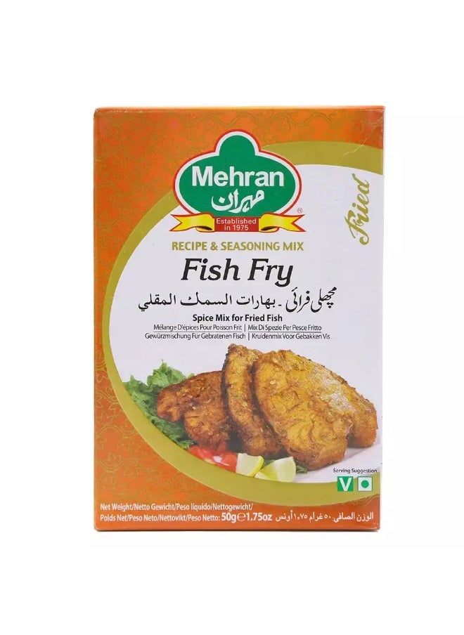 Mehran Mehran Fish Fry Masala 50grms Fried Fish Serve With Chapati or Boiled Rice Spices Mix For Fried Fish or Other Sea Food  - Image 1