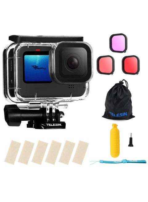 حقيبة غوص مقاومة للماء من TELESIN لكاميرات GoPro HERO11 HERO10 HERO9