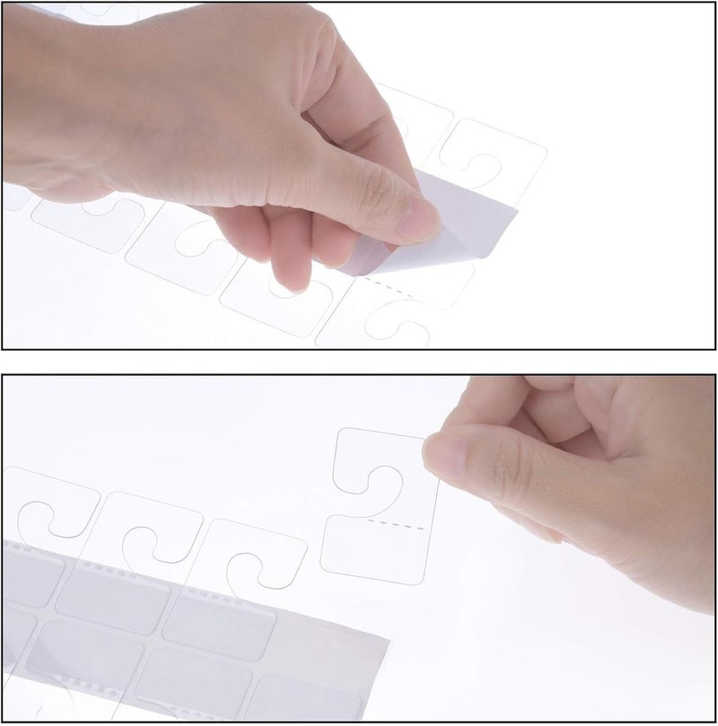 Garneck 120 Pcs Self-Adhesive Display Hooks and Multipurpose PVC Wall Hooks Lightweight Pet Plastic for Home and Retail Shop Organization - Image 3