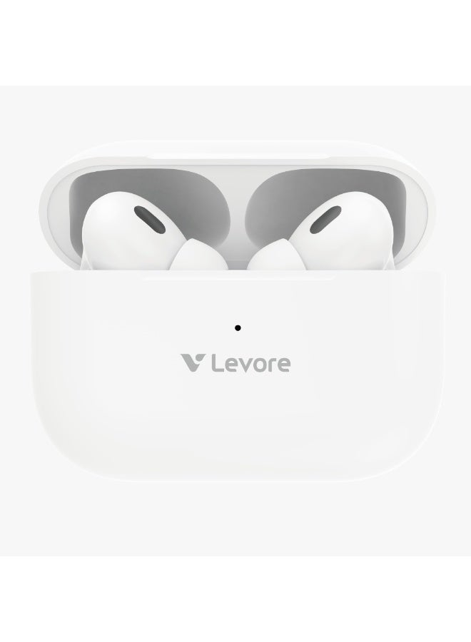 LEVORE TWS Wireless ANC Earbuds LAE515, Active Noise Cancellation, Bluetooth True Wireless Earphones with Deep Bass, Touch Control, Built-in Mic, Long Battery Life