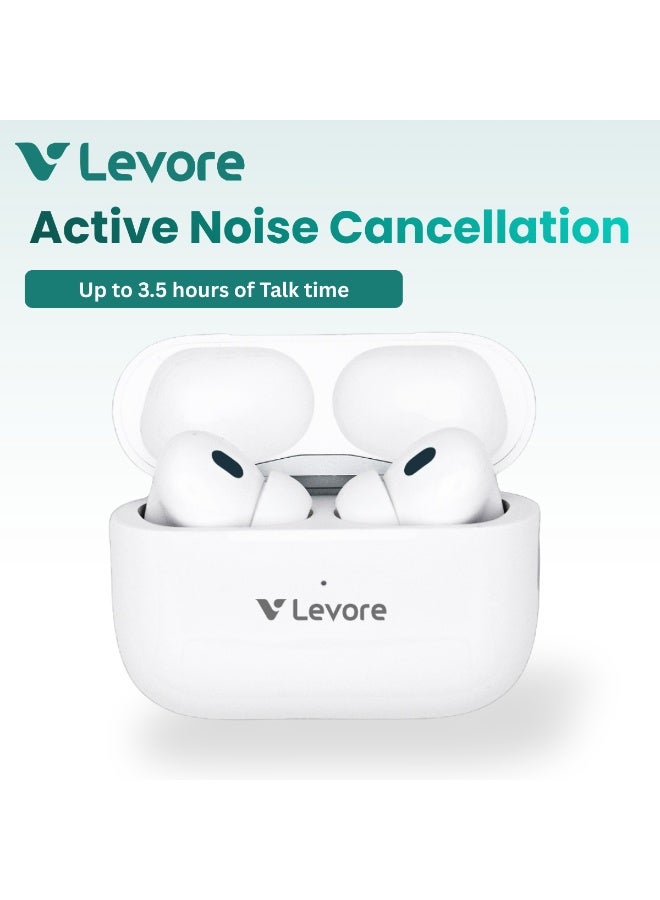 LEVORE TWS Wireless ANC Earbuds LAE515, Active Noise Cancellation, Bluetooth True Wireless Earphones with Deep Bass, Touch Control, Built-in Mic, Long Battery Life - Image 3