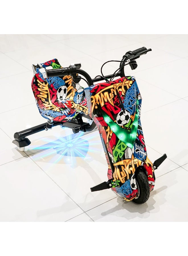 CRONY JL009 8″ V-Type Drift Car – 250 W Motor, 36 V/3 Ah Battery, LED Lights, 3-Speed Modes, Kids Electric Drift Toy-Football & Street Dance - Image 4